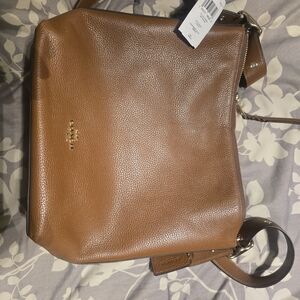 Coach Val Tan Leather Duffle Bag